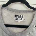 Pam & Gela Women’s Small Grey Distressed Sweatshirt Photo 3