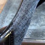 Sesto Meucci  Gray & Black Patent Leather & Shiny Fabric Heels Size 7.5 Photo 7