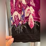 Free People Vintage  Y2K Butterfly Floral Boho Black & Pink Women's Top Size XS Photo 7