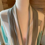 No Boundaries  gray striped open cardigan size medium (7-9)‎ Photo 3