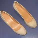 J.Crew Cream Canvas espadrille Wedge Shoes 8.5 Photo 0