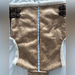 Wild Fable  NWT Faux Suede Sherpa Vest Sz XS Zip Up Faux Leather Trim Tan Cream Photo 9