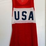 Zoe & Liv  Patriotic Team USA Red White & Blue Weathered Racerback Tank Top | XL Photo 7