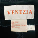 Venezia Womens Black Suede Western Jacket Long Coat Plus Size 1X Fringe Crochet Photo 6