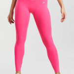 Gymshark Crossover Pink Leggings Size Medium Photo 0