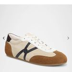 Veronica Beard NWOT Riviera Mixed Leather Slim Trainer Sneakers size 9.5 Photo 3