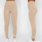 White Fox Boutique White fox Coffee Date Seamless Leggings Sand MWT Photo 1