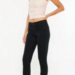 Kancan Mid Rise Skinny Jeans Black Stretch Capsole Minimalist NEW Womens 9/28 Photo 0