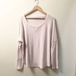 Sweet Romeo  Waffle Knit Thermal Henley Light Pink 1X Photo 1