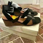 Style & Co  Black Croc Wedge Sandals‎ size 6.5 NWB Photo 0