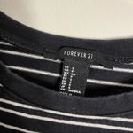 Forever 21 black and white striped t-shirt dress casual comfortable summer women Photo 2