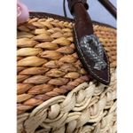 Brighton  Vintage Wicker Hand Bag Tan Photo 5