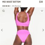 SKIMS  signature swim mid waist bottom‎ Neon Orchid NWT size M Photo 7