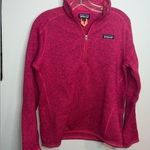 Patagonia  Pull‎ Over 1/4 Zip Front Medium Red Better Sweater Worn Wear pink Photo 0