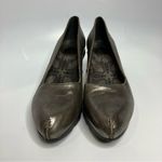 Fly London  Bruno metallic leather‎ heels silver bronze black size 39 Photo 2