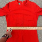 VTG 60s 70s Fashionmaker Orange Double Knit Polyester Textured Sheath Dress Size L Photo 7