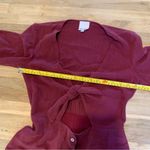Skylar + Madison NWT Maroon Tie Front Dress S Photo 2