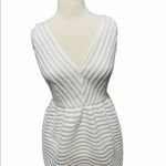 Bar III Dress Fit and Flare Eyelet Lace Illusion Stripe Sleeveless Mini White 4 Photo 4