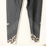 Gold Sheep  Size Small Black Long Legging Leopard Retro Sport Athletic Workout Photo 2