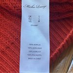 Micha Lounge Balloon Sleeve Turtleneck Chunky Knit Sweater Dress Red Orange Sz L Size L Photo 8