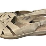 Wear Ever Jeannie Beige Comfort Weave Pattern Walking Slingback Sandals Sz 10M Photo 0