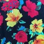 Jostar black floral stretchy dress made in USA missing care/size tag Size L Photo 1