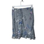 Vintage Jay Jacobs Y2K Floral Skirt Set Size M Blue Purple Ruffle Hem Sleeveless Gray Size M Photo 9