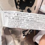 ZARA  SATIN EFFECT SHIRT BLACK WHITE ANIMAL PRINT SIZE S Photo 11