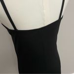 Vintage Y2K Byer Too Dress Maxi Floral Square High Neck Spaghetti Straps Black Size M Photo 8