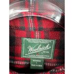 Woolrich Shirt Womens Red Long Sleeve Wool Blend Button-up Plaid Large Photo 1