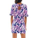 Lilly Pulitzer Womens Fiesta Stretch Dress Beyond The Sea Size 6 Navy Pink Photo 3