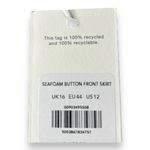 Whistles‎ Seafoam Button Front Skirt in Blue Multi Wave Patterned A Photo 4