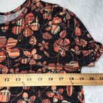 LuLaRoe Carly swing dress size small (6-8) black orange geometric pattern floral Photo 3