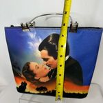 Vintage Gone with the Wind Purse Embellished with Rhinestones Blue Photo 1