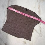 ZARA  Plaid Bustier Top in Brown Glen Check Photo 11