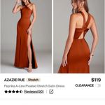 Azazie Rust Dress Photo 6