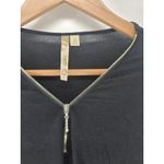 Comfy USA Black Modal Jersey Zip Neck Funky Poly Bubble Hem Pockets Dress Medium Photo 1