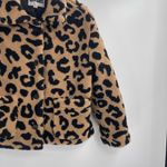 APPARIS Animal Print Leopard cheetah Faux Fur Fleece Teddy Jacket size xs Tan Photo 5