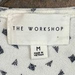 Workshop New! NWT The  Zip v-neck 3/4 Sleeve Blouse Medium Photo 4