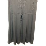 Spense Women's Tie Waist Cap Sleeve Embroidered Knee Length Dress Black Large Photo 1