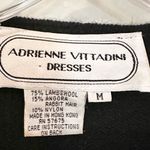 Adrienne Vittadini Vintage Wool Sequin Dress Women's Medium Black Holiday Y2K Photo 1
