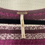 Free People  Women's Purple Fair‎ Isle V-Neck Long Tunic Sweater Dress Medium Photo 2