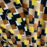 ABS Allen Schwartz  Faux Wrap Dress Graphic Print Blocks Diagonal Brown‎ Medium Photo 8