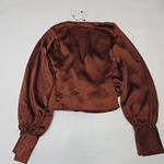 LPA Criss Cross Blouse in Cherry Brown Photo 9