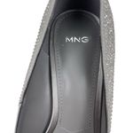 Mango  Rhinestone Embellished Pointed Toe Satin Heel Pump Gray Size 39/ 8.5 Photo 9