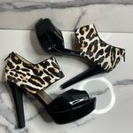 BCBGeneration | Women's Leopard Calf Hair Strappy Peep Toe Harmony Heels Sz 7.5 Photo 7
