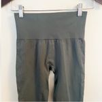 Set Active Leggings Womens Small Gray/Green Seamless Crop Ankle High Rise Ribbed Photo 3