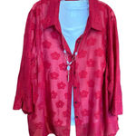 Alfred Dunner  2-Pc Blouse Red/White Sz 2X NWOT Photo 0