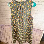 Loft  Hunter Green Floral Dress size Large Photo 8