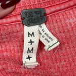 Free People  We The Free Coral Thermal Henley Babydoll Top Size Medium EUC Photo 2